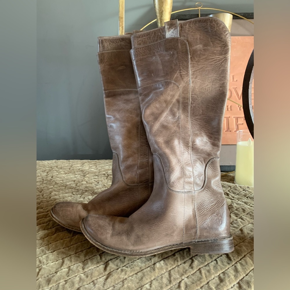 Frye 77534 Paige Gray
Leather Pull On Riding Knee
High Boots Womens Size 6.5